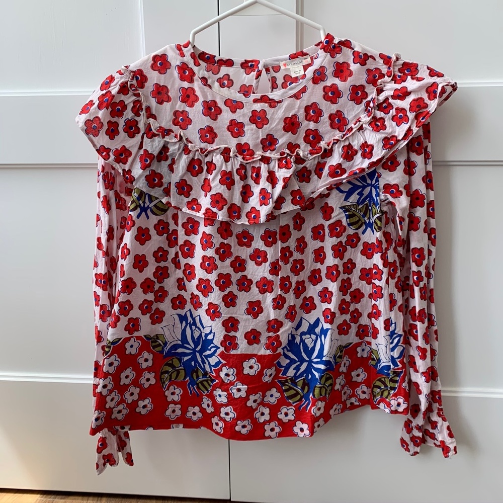 EUC CREWCUTS FLORAL BLOUSE | SIZE 14